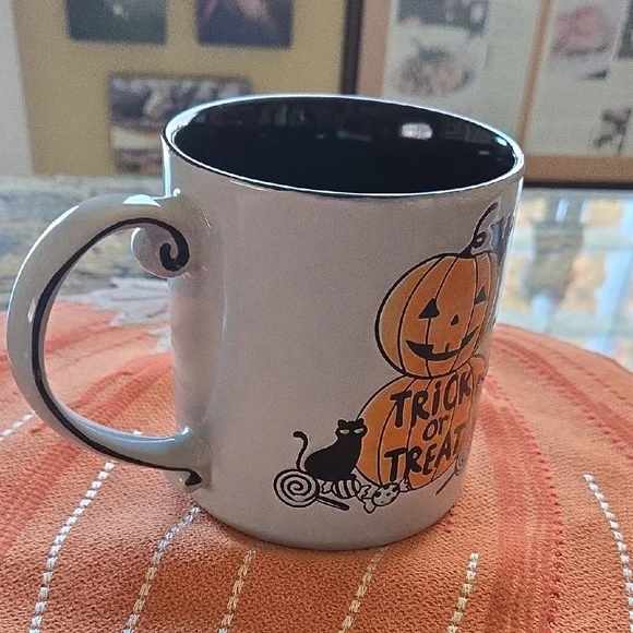 Halloween Trick or Treat Mug - Black and Orange - Picture 3 of 6